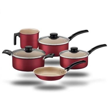 Imagem de Jogo Panelas Tramontina Turim 5 Peças Antiaderente Starflon Max Duráve