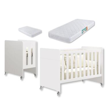 Imagem de Berço Americano 4 em 1 Evolution Branco com 02 Colchões
