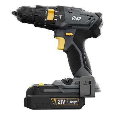 Imagem de Furadeira E Parafusadeira Impacto Bateria Com Maleta - Wap Colorido