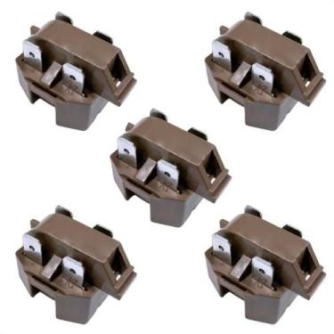 Imagem de 5 Rele Ptc + 5 Protetor Térmico Geladeira Freezer 110V - Brazan, 1/4 H