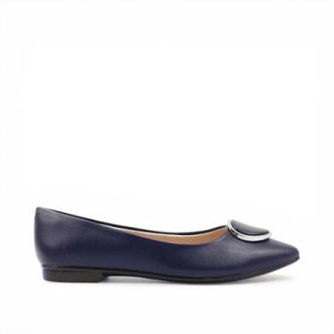 Imagem de Sapatilha Enfeite Fivela Croco - DIVALORI, Marinho, 35