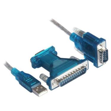 Imagem de Cabo Conversor USB para Serial (DB9 e DB25) - 80 cm - AD0204 - Diverso