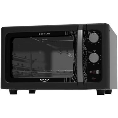 Imagem de Forno de bancada elétrico Dako Supreme Preto 44 litros com grill doura