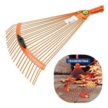 Imagem de Vassoura Rastelo Jardinagem Grama 22 Dentes Ferro Tramontina - Congrat