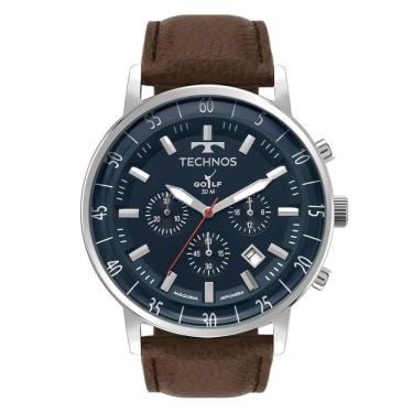 Imagem de Relógio Technos Masculino Golf com Pulseira de Couro JS25BCN/0A Prata