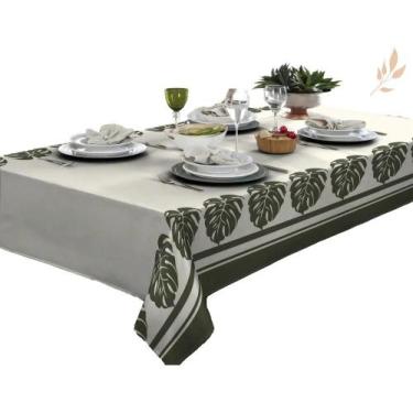 Imagem de Toalha De Mesa 6 Lugares Retangular Rústica Luxo 1,40x2,10m - Congratu