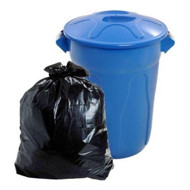 Imagem de Saco de Lixo 100 Litros Preto Super Reforçado Micra 0,06 com 10 Unidades Higipack