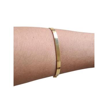 Imagem de Bracelete Quadrado 4mm 16cm Ouro 18k - Gardenia Joias