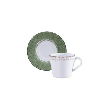 Imagem de Conjunto Xícara E Pires De Chá Tramontina Zenith Em Porcelana Decorada
