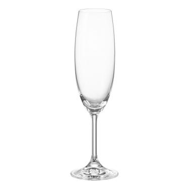 Imagem de JG 6 PEÇAS TAÇAS CHAMPANHE BOHEMIA BRUNA CRISTAL 220ml 23x6x6cm TRANSPARENTE