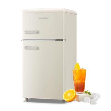 Imagem de Mini geladeira DEMULLER Retro 3,5 pés cúbicos com congelador superior