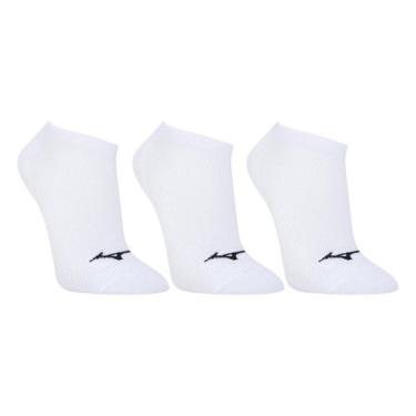 Imagem de Kit Meia Mizuno Basic II - 3 Pares, Branco, Preto, 33/38