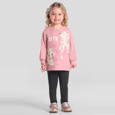 Imagem de Conjunto infantil menina cachorrinhos com glitter Brandili