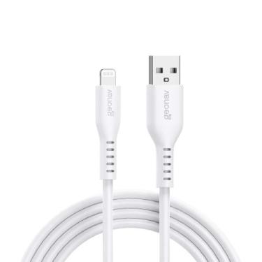 Imagem de Cabo Usb-A para Lightning MFI em Silicone 1,5m Branco ESLISWT Geonav -