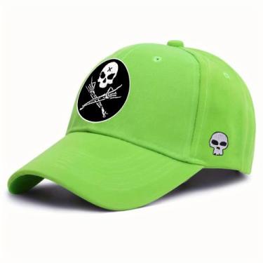 Imagem de Boné de Baseball com Estampa de Caveira, Chapéu Redonda - - Emaús Aces