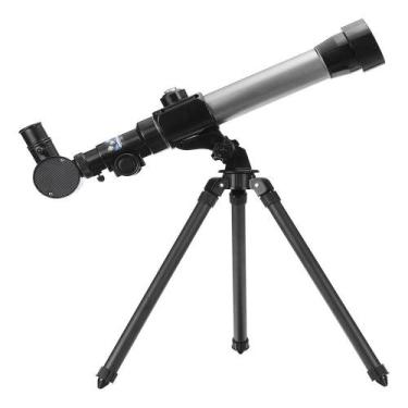 Imagem de Telescópio Refrator Infantil Astronômico Zoom 20x 30x 40x Tripé Escola