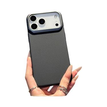 Imagem de Capa De Telefone Em Fibra De Carbono Fosca Colorida Para iPhone 17 16 