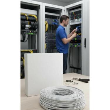 Imagem de Cabo Coaxial 4mm Segurança CFTV 80% Malha 100m - Congratulations Store