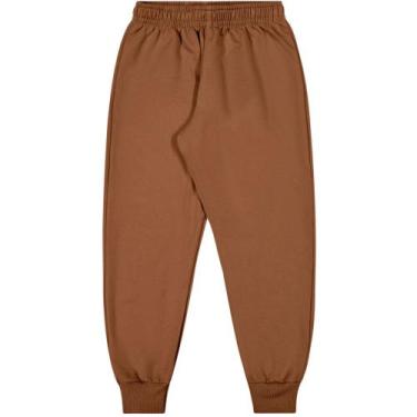 Imagem de Calça Infantil Menino Moletom Peluciado  - Angerô, 10, Marrom