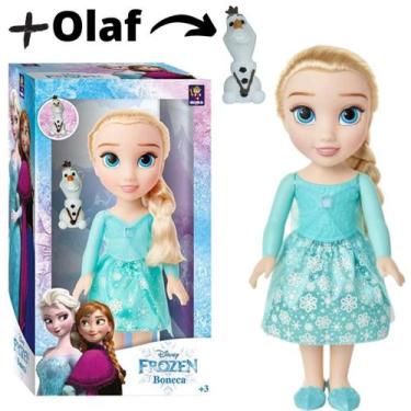 Imagem de Boneca Princesa Elsa Clássica Frozen Disney Brinquedo Menina - Mimo Di
