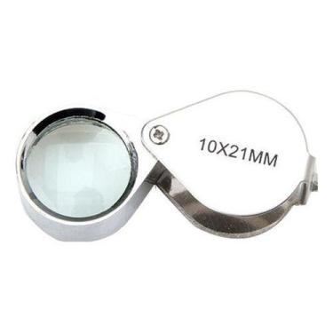 Imagem de 10 Mini Lupa 10x 21mm Inox Relojoeiro Joalheiro Gota De Mão - VIL