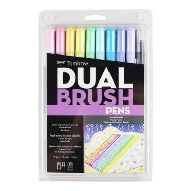 Imagem de Est Caneta Dual Brush Pastel C/10 Cores Tombow