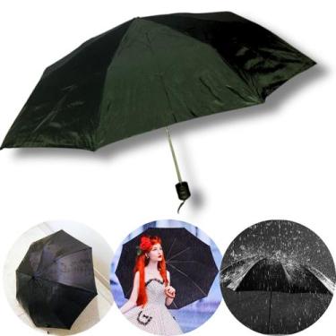 Imagem de Guarda-Chuva Poliéster Resistente Telescópico Preto - FBG Comercial