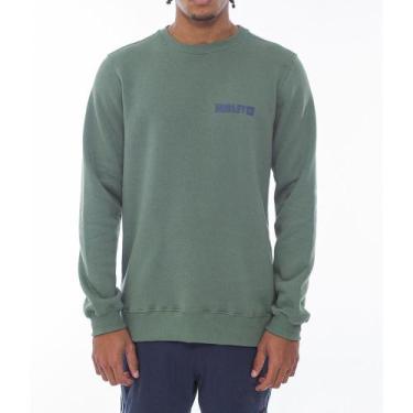 Imagem de Moletom Hurley Careca Square WT24 Masculino Verde, Verde, GG