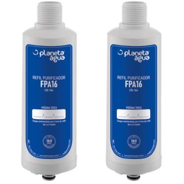 Imagem de Kit 2 Refil Planeta Água FPA16 1164A para Purificador Libell Aqua Flex e Press 4000L 50L-h Classe D