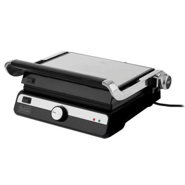 Imagem de Grill Elétrico Black + Decker G1500G Gourmand Gris 1500W Abertura 180 graus  Inox Bivolt