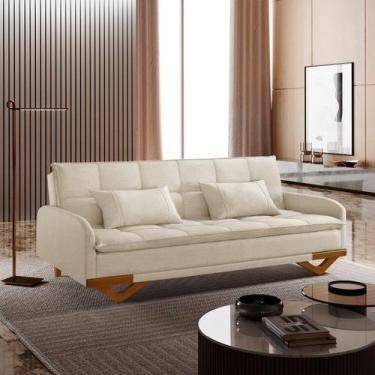 Imagem de Sofa Cama 202cm x 92cm em Linho Cannes - Luxury Estofados