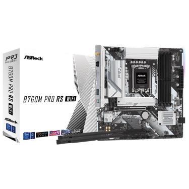 Imagem de Placa Mãe B760M Pro RS Wi-Fi com DDR5, Pcie 5.0, Bluetooth 5.2, RGB e Áudio Nahimic e Asrock