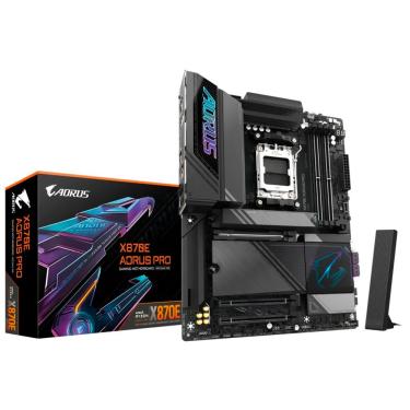 Imagem de Placa Mãe Gigabyte X870E Aorus Pro com Socket AM5 e DDR5 Wi-Fi 6E Pcie 5.0 RGB 4xDIMM Até 128GB