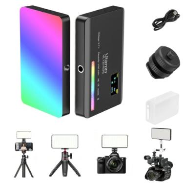 Imagem de Luz de vídeo ULANZI VL120 RGB, Luzes de vídeo de bolso LED On-Camera, Bateria recarregável embutida 3100mAh, 360 efeitos de luz Full Color 20, CRI≥95 2500-9000K Painéis de LED para registro