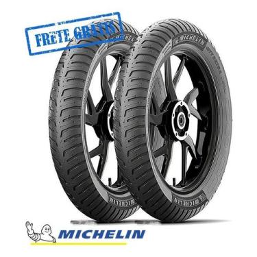 Imagem de Par Pneu Moto Michelin 80/100-18 + 90/90-18 CG Titan Fan 150 160