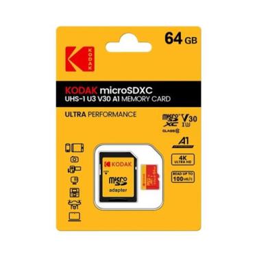 Imagem de Cartão Micro SD KODAK 4K De Alta Velocidade 128GB U3 V30 Para Câmera D