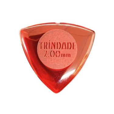 Imagem de Palheta BORI Tríndade Vermelha Translúcida para Violão Guitarra e Baix