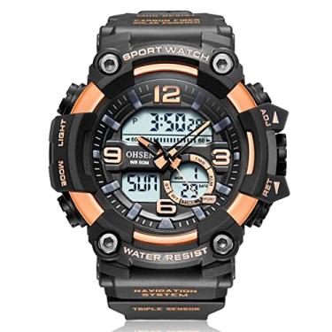 Imagem de Relógio Digital Masculino Militar Tela Led Relógio de Pulso Esportivo A Prova D'água Multifuncional (C5)