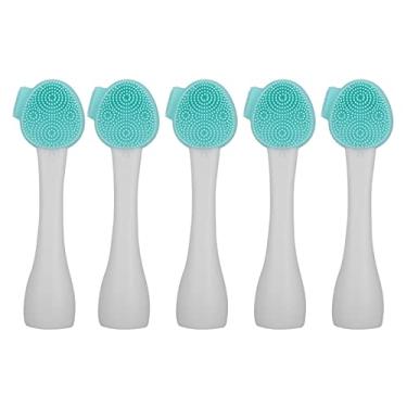 Imagem de Escova de massagem facial, escova de limpeza facial para suavização de rugas para viagens em casa para loja de cosméticos para mulheres(Única cabeça verde)