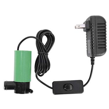 Imagem de Mini bomba d'água 12V / 2A Bomba submersível de água para entalhe, cabo de 180 cm, plugue americano 100-240V (cabeça de descarga de 5 metros)