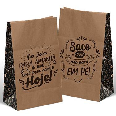 Imagem de Saco Kraft Médio Para Delivery, Viajem Reforçado 100un