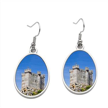 Imagem de Brinco Penedono Castelo Província da Beira Portugal – Brincos pendentes para meninas – Presente de festa de aniversário dos namorados