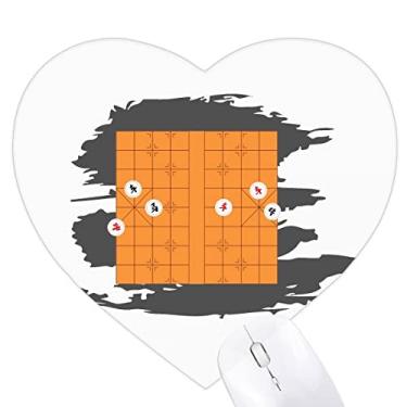 Imagem de Mousepad de borracha Chinese Heritage Chess Inkblot Contest Heart Tapete de jogo escritório