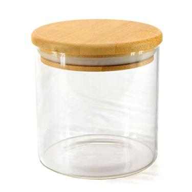 Imagem de POTE HERMETICO DE VIDRO COM TAMPA DE BAMBU 500 ML