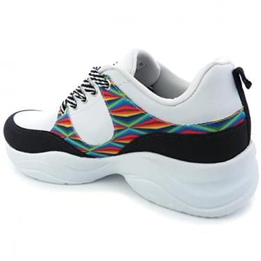 Imagem de Tenis Chunky Infantil branco Tie Dye Leve Moda 2021 Pampili Tamanho:39;Cor:Branco