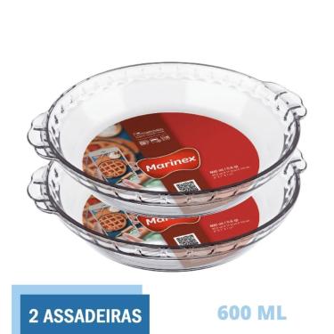 Imagem de Forma Filetada 600ml Travessa Vidro Temperado Marinex - 2 Un