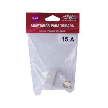 Imagem de Pino Adaptador 15A Branco Force Line