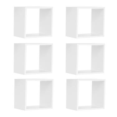 Imagem de Kit 06 Nichos Organizador 33x30cm Branco Ajl Móveis