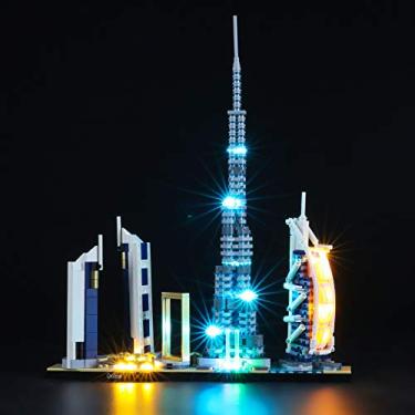 Imagem de BRIKSMAX Led Lighting Kit for Architecture Dubai - Compatible with Lego 21052 Building Blocks Model- Not Include The Lego Set
