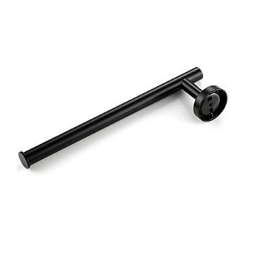 Imagem de Bathroom Accessories Hardware Set Kit Towel Bar Wall Mount Matt Black Toilet Paper Holder Hand Robe Hook Hanger Stainless Steel,MB,towel ring,China